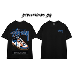 Áo thun Stussy Starry Blue Shoe Cao Cấp Form Rộng - Streetwears SG - STU45