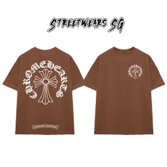 Áo Thun Chrome Heart Cross Basic Gothic Cotton Cao Cấp Form Rộng Unisex - Streetwears SG - CH43