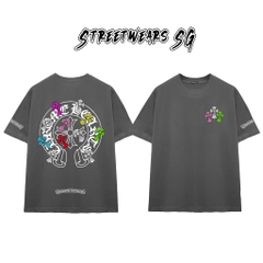 Áo Thun Chrome Heart Pop Art Cross Gothic Cotton Cao Cấp Form Rộng Unisex - Streetwears SG - CH47