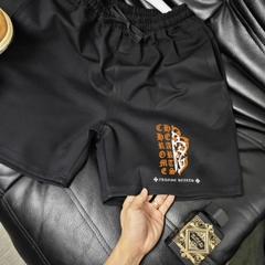 Quần Shorts Nỉ Chrome Hearts Gothic Orange Letter Form Rộng – Streetwears SG