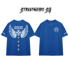 Áo Thun Chrome Gothic Wing Signature Cross Cotton Cao Cấp Form Rộng Unisex - Streetwears SG - CH94