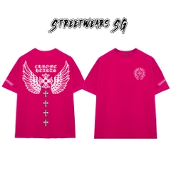 Áo Thun Chrome Gothic Wing Signature Cross Cotton Cao Cấp Form Rộng Unisex - Streetwears SG - CH94