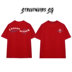 Áo Thun Chrome Blue Sportsed Scripts Cotton Cao Cấp Form Rộng Unisex - Streetwears SG - CH67