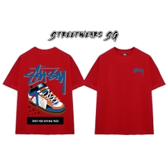 Áo thun Stussy Starry Blue Shoe Cao Cấp Form Rộng - Streetwears SG - STU45