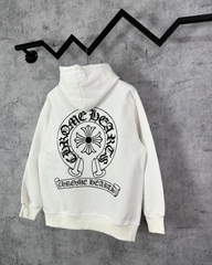 Áo Hoodie Chrome Hearts Trắng Form Rộng - Streetwears SG - HDCH-2