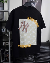 Áo Thun MLB New York Yankees NY Logo Minimal Cotton Form Rộng Unisex - Streetwears SG - MLBNY-1
