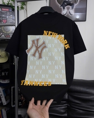 Áo Thun MLB New York Yankees NY Logo Minimal Cotton Form Rộng Unisex - Streetwears SG - MLBNY-1