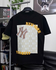 Áo Thun MLB New York Yankees NY Logo Minimal Cotton Form Rộng Unisex - Streetwears SG - MLBNY-1