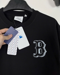 Áo Thun MLB Boston Letter Logo Cotton Form Rộng Unisex - Streetwears SG - MLBBT-1
