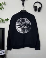 Áo Sweater Stussy Logo Circle Cotton Form Rộng Unisex - Streetwears SG - SWSTU-6