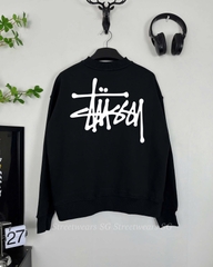 Áo Sweater Stussy Signature Logo Cotton Form Rộng Unisex - Streetwears SG - SWSTU-3