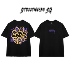 Áo thun Stu Happy Flower Cao Cấp Form Rộng - Streetwears SG - STU63