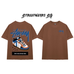 Áo thun Stussy Starry Blue Shoe Cao Cấp Form Rộng - Streetwears SG - STU45