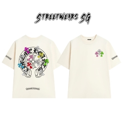 Áo Thun Chrome Heart Pop Art Cross Gothic Cotton Cao Cấp Form Rộng Unisex - Streetwears SG - CH47