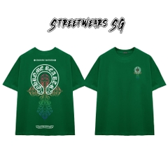 Áo Thun Chrome Heart Rainbow Flame Gothic Cross Cotton Cao Cấp Form Rộng Unisex - Streetwears SG - CH33