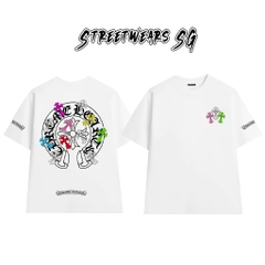 Áo Thun Chrome Heart Pop Art Cross Gothic Cotton Cao Cấp Form Rộng Unisex - Streetwears SG - CH47