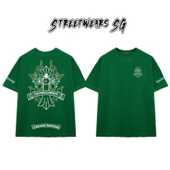 Áo Thun Chrome Flame Cross Graphics Cotton Cao Cấp Form Rộng Unisex - Streetwears SG - CH55