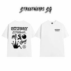 Áo Thun Stussy Worldwide Pink Icons Cotton Cao Cấp Form Rộng Unisex Streetwears SG – STU014