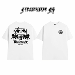 Áo Thun Stussy Tough Gear Lions Cotton Cao Cấp Form Rộng Unisex Streetwears SG – STU027