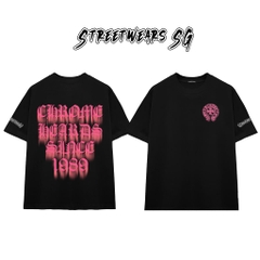 Áo Thun Chrome Heart Pink Gradient Retro 1989 Cotton Cao Cấp Form Rộng Unisex - Streetwears SG - CH39