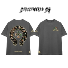 Áo Thun Chrome Heart Colorful Camo Emblem Cotton Cao Cấp Form Rộng Unisex - Streetwears SG - CH21