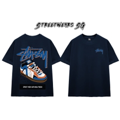 Áo thun Stussy Starry Blue Shoe Cao Cấp Form Rộng - Streetwears SG - STU45