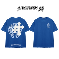 Áo Thun Chrome Heart Cross Shield Gothic Cotton Cao Cấp Form Rộng Unisex - Streetwears SG - CH31