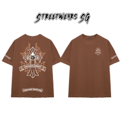 Áo Thun Chrome Flame Cross Graphics Cotton Cao Cấp Form Rộng Unisex - Streetwears SG - CH55