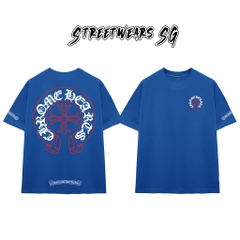 Áo Thun Chrome Gothic Red Line Cross  Cotton Cao Cấp Form Rộng Unisex - Streetwears SG - CH81