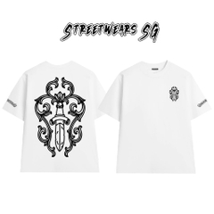 Áo Thun Chrome Gothic Blade Crest Cotton Cao Cấp Form Rộng Unisex - Streetwears SG - CH80