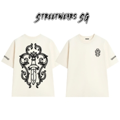 Áo Thun Chrome Gothic Blade Crest Cotton Cao Cấp Form Rộng Unisex - Streetwears SG - CH80