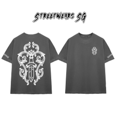 Áo Thun Chrome Gothic Blade Crest Cotton Cao Cấp Form Rộng Unisex - Streetwears SG - CH80