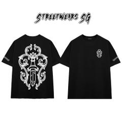Áo Thun Chrome Gothic Blade Crest Cotton Cao Cấp Form Rộng Unisex - Streetwears SG - CH80
