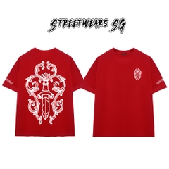 Áo Thun Chrome Gothic Blade Crest Cotton Cao Cấp Form Rộng Unisex - Streetwears SG - CH80