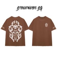 Áo Thun Chrome Gothic Blade Crest Cotton Cao Cấp Form Rộng Unisex - Streetwears SG - CH80