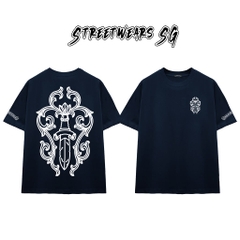 Áo Thun Chrome Gothic Blade Crest Cotton Cao Cấp Form Rộng Unisex - Streetwears SG - CH80