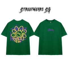 Áo thun Stu Happy Flower Cao Cấp Form Rộng - Streetwears SG - STU63