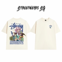 Áo Thun Stussy Nature Bloom Collage Cotton Cao Cấp Form Rộng Unisex Streetwears SG – STU006