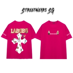 Áo Thun Chrome Labubu Cartoon Cross Graphics Cotton Cao Cấp Form Rộng Unisex - Streetwears SG - CH56