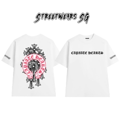Áo Thun Chrome Arch Red Triple Cross Graphics Cotton Cao Cấp Form Rộng Unisex - Streetwears SG - CH58