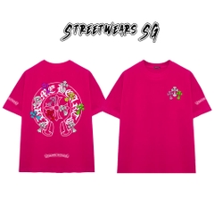 Áo Thun Chrome Heart Pop Art Cross Gothic Cotton Cao Cấp Form Rộng Unisex - Streetwears SG - CH47