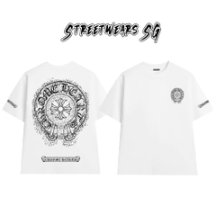 Áo Thun Chrome Dust Splash Emblem Cotton Cao Cấp Form Rộng Unisex - Streetwears SG - CH104