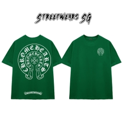 Áo Thun Chrome Heart Double Horseshoe Classic Cross Cotton Cao Cấp Form Rộng Unisex - Streetwears SG - CH28