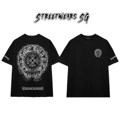 Áo Thun Chrome Dust Splash Emblem Cotton Cao Cấp Form Rộng Unisex - Streetwears SG - CH104