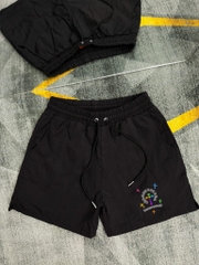 Quần Shorts Dù Chrome Hearts Multicolor Cross Form Rộng - Streetwears SG
