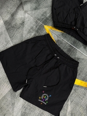Quần Shorts Dù Chrome Hearts Multicolor Cross Form Rộng - Streetwears SG