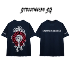 Áo Thun Chrome Arch Red Triple Cross Graphics Cotton Cao Cấp Form Rộng Unisex - Streetwears SG - CH58
