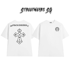 Áo Thun Chrome Moderaiiaurc Cross Cotton Cao Cấp Form Rộng Unisex - Streetwears SG - CH68