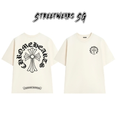 Áo Thun Chrome Heart Cross Basic Gothic Cotton Cao Cấp Form Rộng Unisex - Streetwears SG - CH43