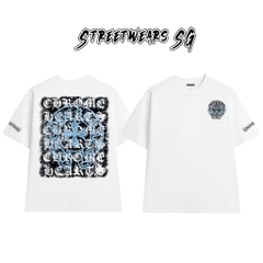Áo Thun Chrome Spray Cluster Cross Cotton Cao Cấp Form Rộng Unisex - Streetwears SG - CH78